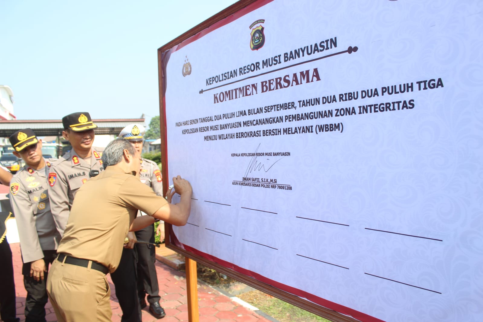 Pemkab Mendukung Zona Integritas WBBM Polres Muba