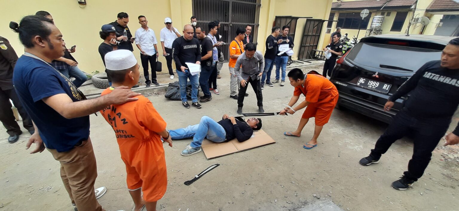 29 Adegan Diperankan Dalam Rekonstruksi Kasus Pembunuhan Adik Bupati Muratara