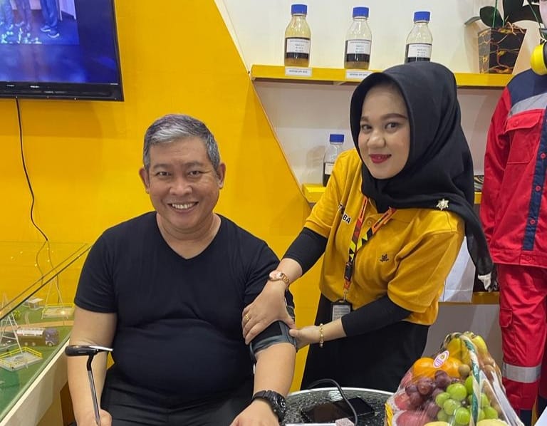 Tak Hanya Disuguhi Game Menarik, Pengunjung Stand Petro Muba Bisa Cek Kesehatan Gratis