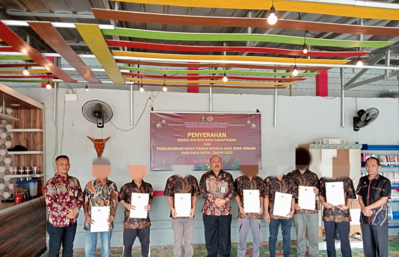Hari Natal Tahun 2023, Tujuh Warga Binaan Lapas Sekayu Terima Remisi