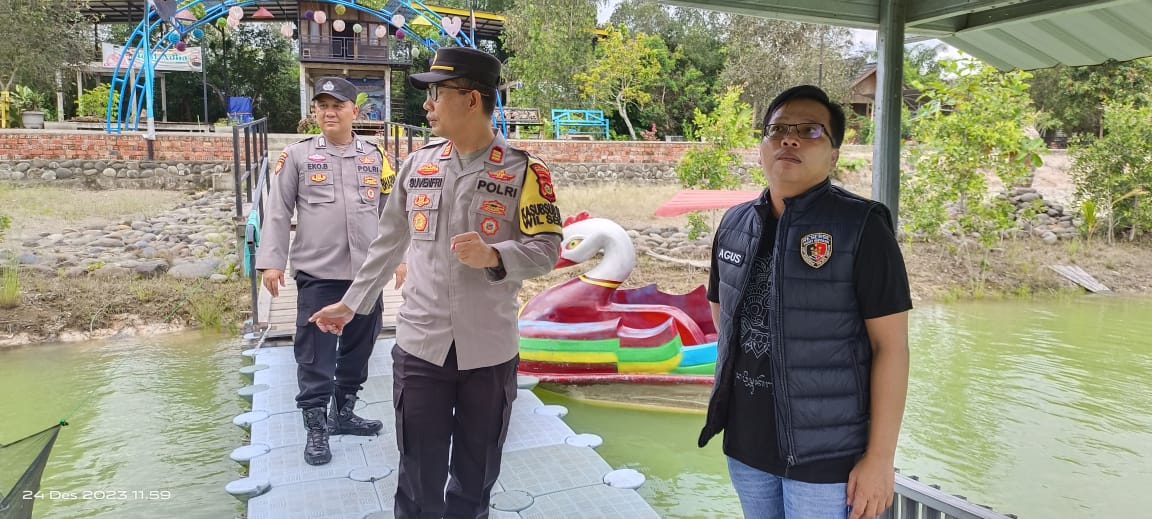 Pengecekan di Sejumlah Tempat Wisata, Polsek Sekayu Antisipasi Gangguan Kamtibnas Menghadi Libur Nataru
