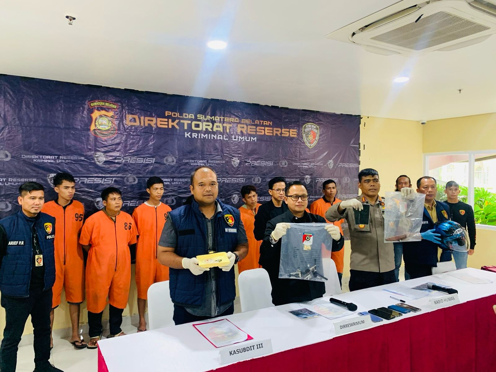 7 Pelaku Curas Sadis yang Lukai Nasabah Bank dibekuk Tim Jatanras Krimum Polda Sumsel