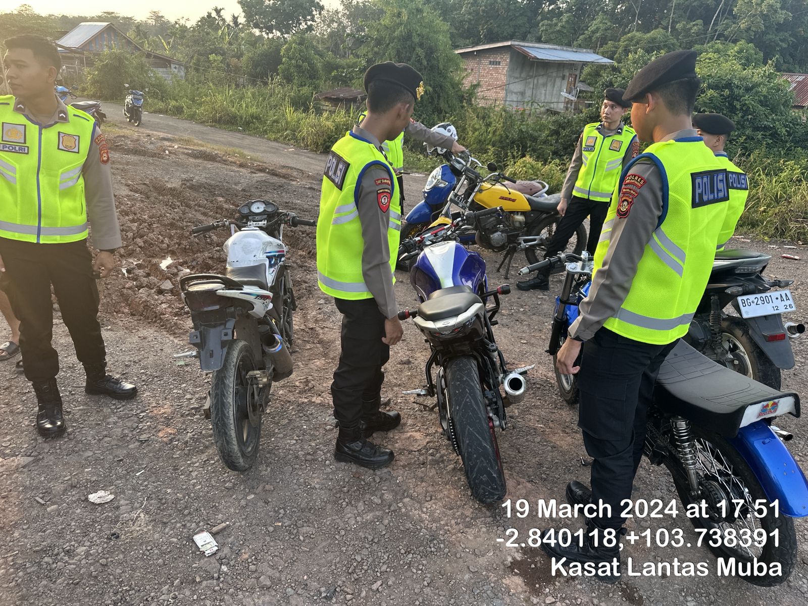 Balap Liar, Satlantas Polres Muba Amankan 9 Kendaraan