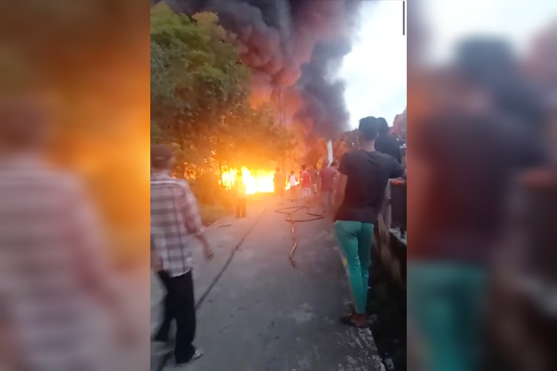 Kebakaran Tempat Penyulingan Minyak Ilegal di Muba Kembali Terjadi