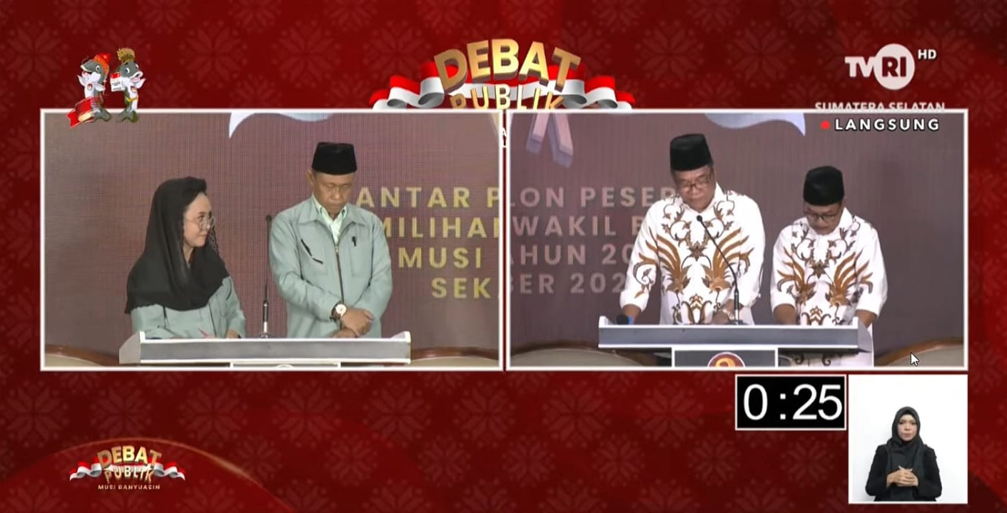 Debat Perdana Cabup Cawabup Muba: Toha Tohet Bakal Lakukan Kontrol Publik Lewat Kunjungan ke Rumah Warga