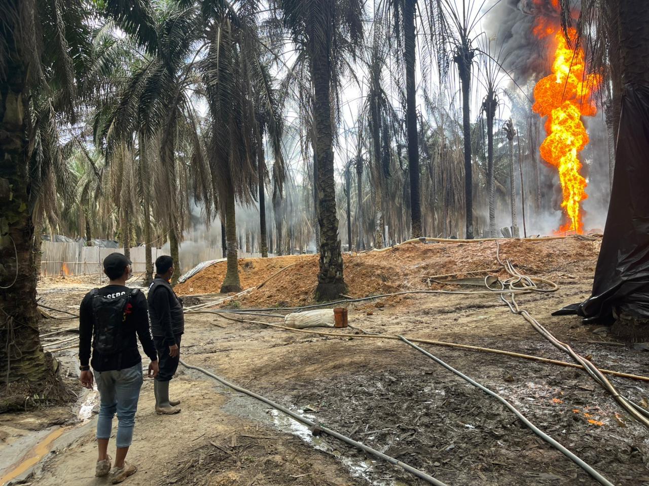 Sumur Ilegal di Tanjung Dalam Terbakar, Pemilik Ditangkap Polisi