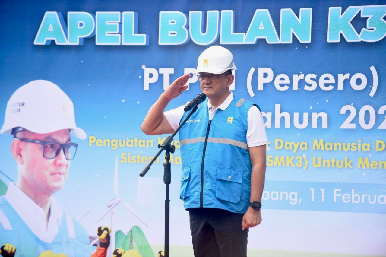 Sekda Edward Candra Pimpin Apel Peringatan Bulan K3 Nasional Tingkat Provinsi Sumsel
