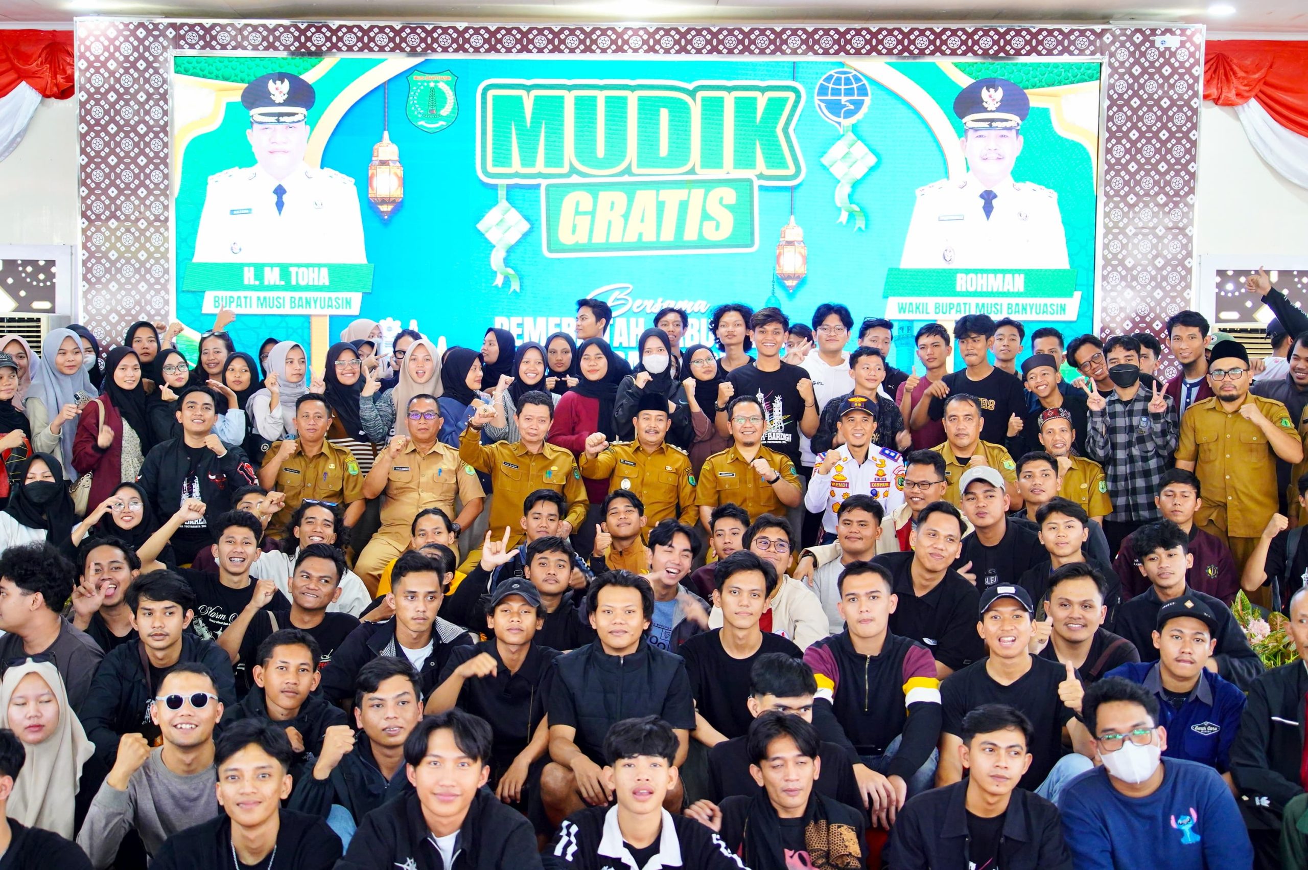 Rombongan Pemudik Gratis 2025 Tiba di Muba