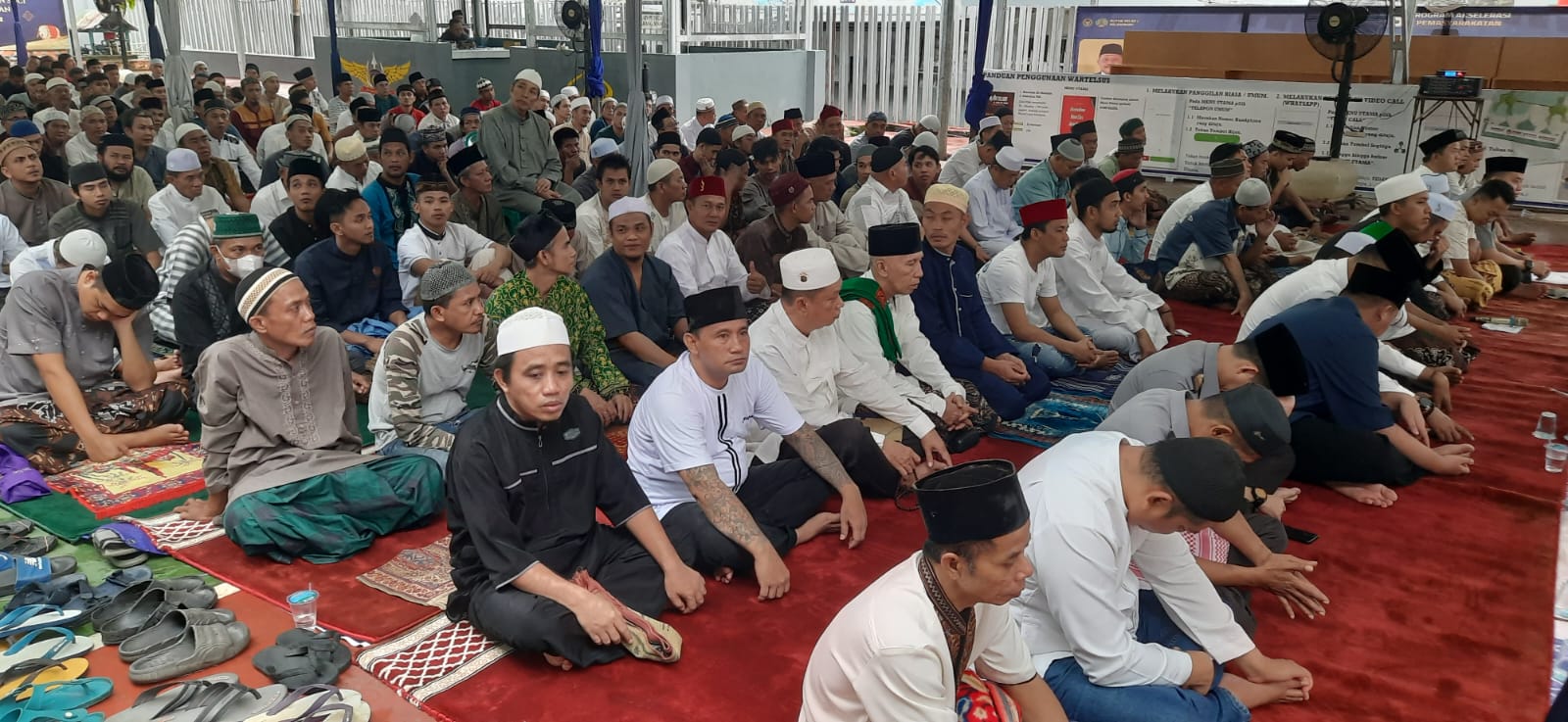 Ratusan Warga Binaan Rutan Kelas 1 Palembang Laksanakan Shalat Id