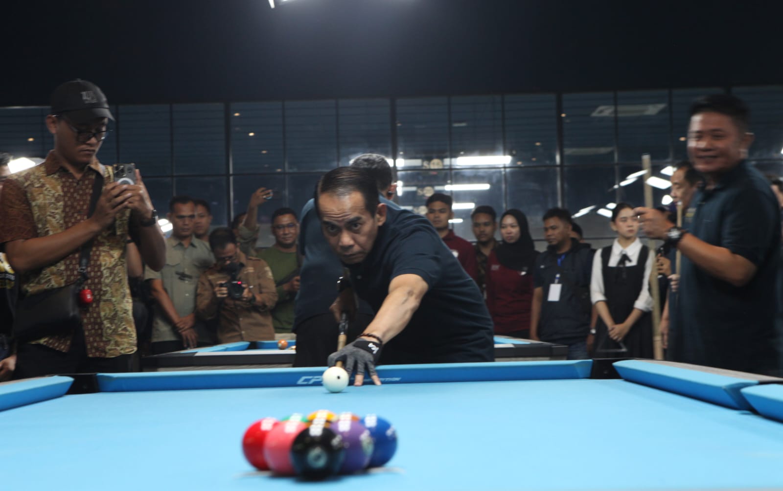 Relung Billiard Challenge 2025-Kapolda Sumsel Cup Resmi Dimulai, Dari Forkopimda hingga Jurnalis Adu Bakat Sodok Bola