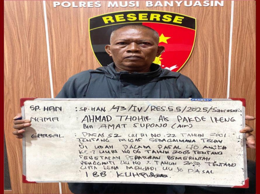 Oknum Warga Sungai Lilin Ditahan, Miliki Sumur Minyak Ilegal dan Terbakar