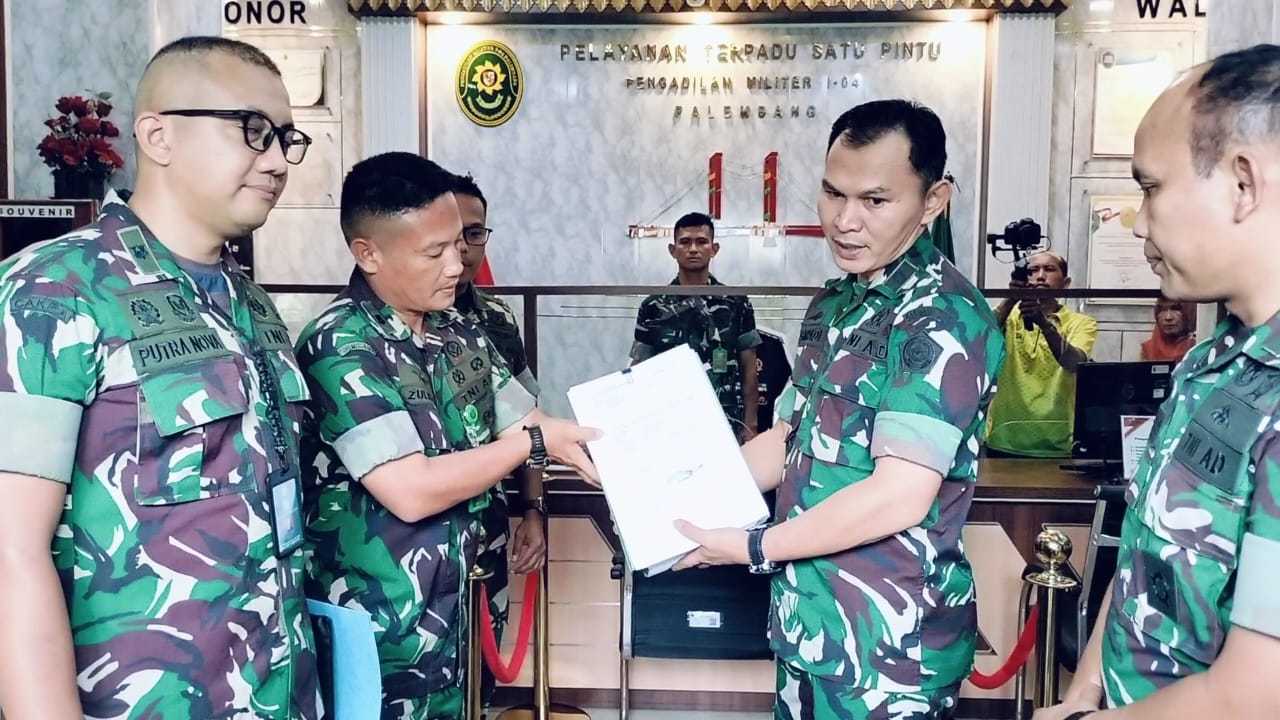 Berkas Perkara Diserahkan ke Pengadilan Militer I-04 Palembang, Kasus Penembakan Tiga Polisi di Way Kanan Lampung