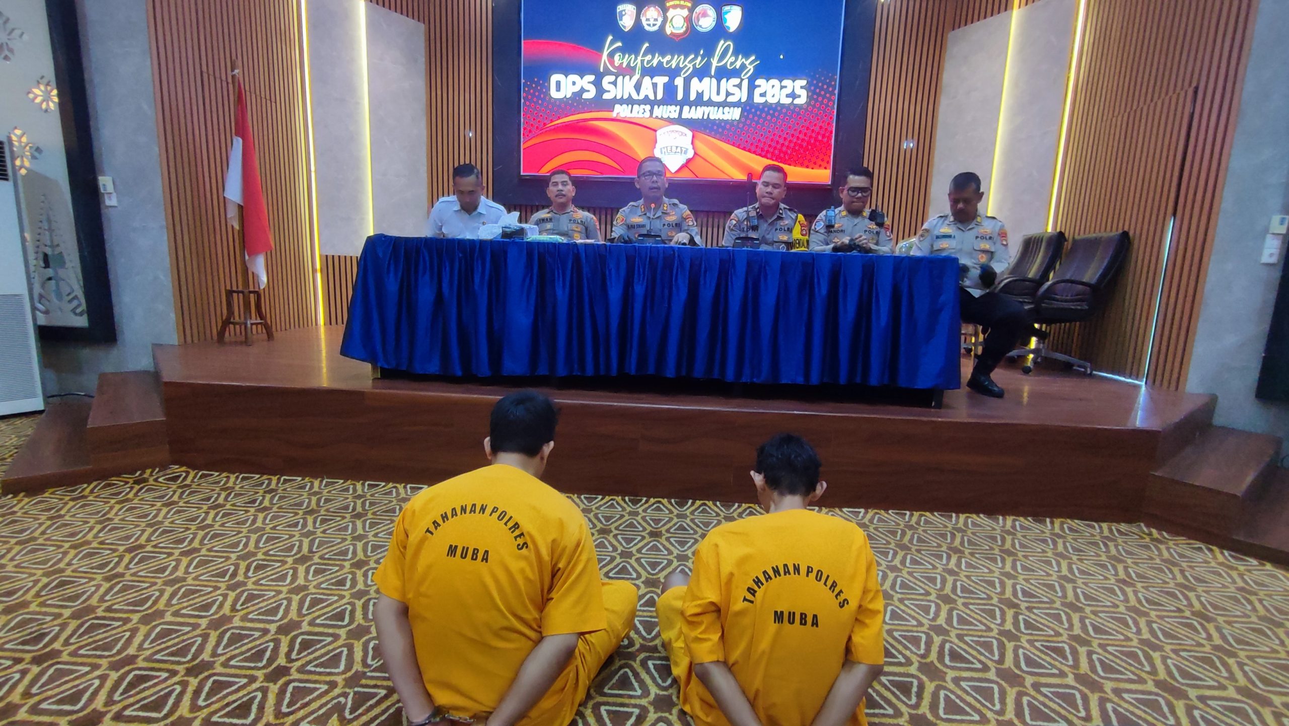 Terjaring Operasi Sikat 1 Musi 2025, Dua Kurir Narkoba Diamankan, Bawa 600 Butir Pil Ekstasi