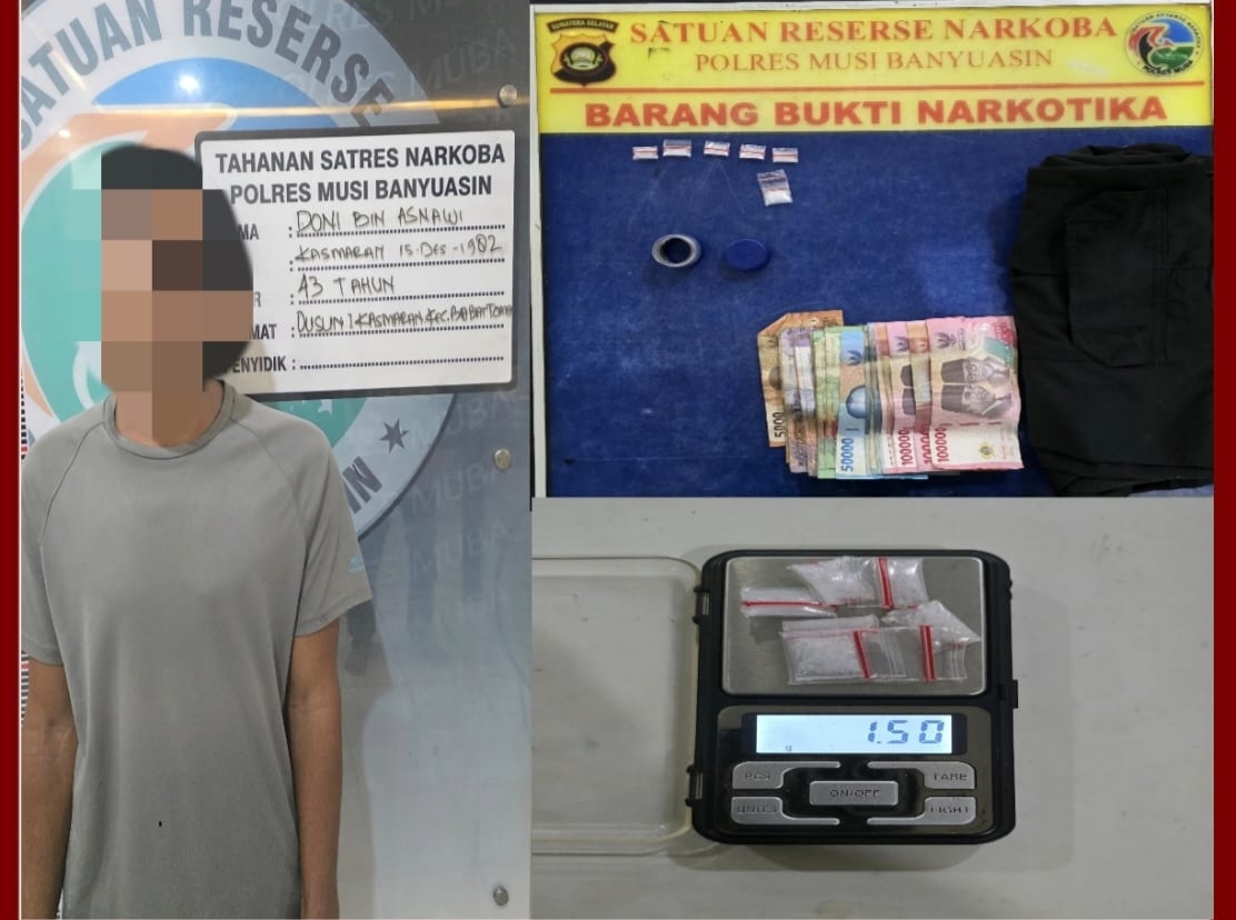 Sat Resnarkoba Kembali Tangkap Pengedar Narkoba, 6 Paket Sabu Disita