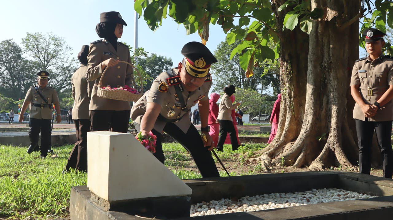 Polres Muba Peringati Hari Bhayangkara ke 79 di TMP Kusuma Bangsa : Ini Bukan Sekedar Seremoni
