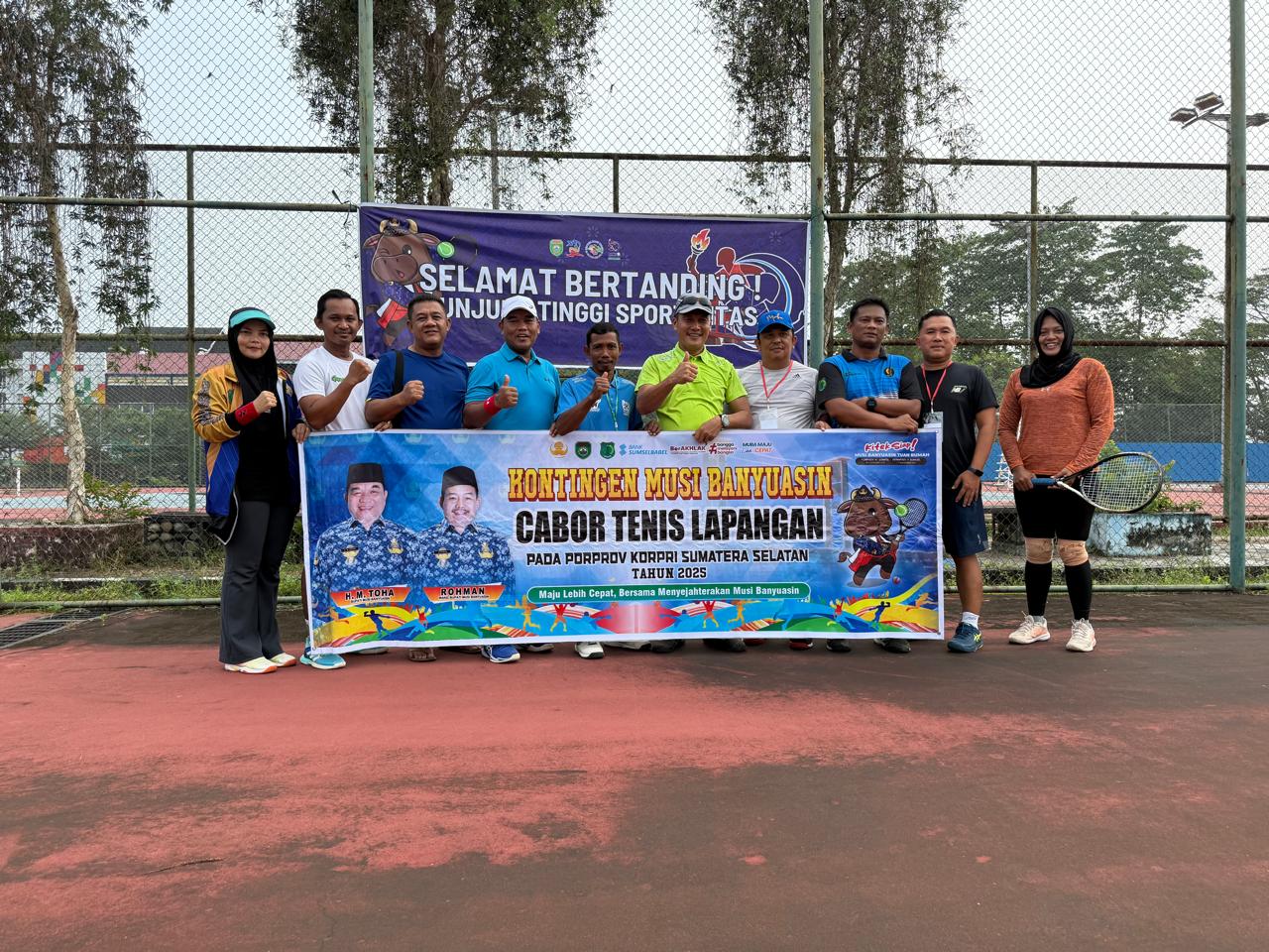 Tim Tenis Lapangan Muba Raih Emas di Porprov Korpri Sumsel 2025