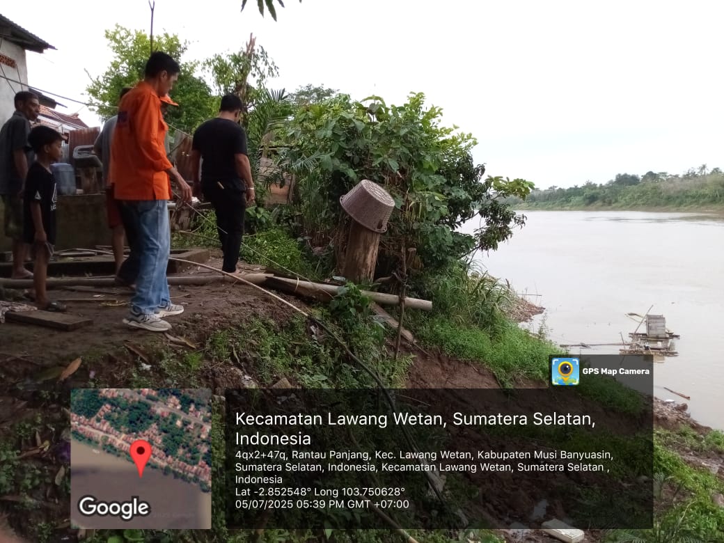 Tim Pemkab Muba Lakukan Kaji Cepat Longsor di Rantau Panjang