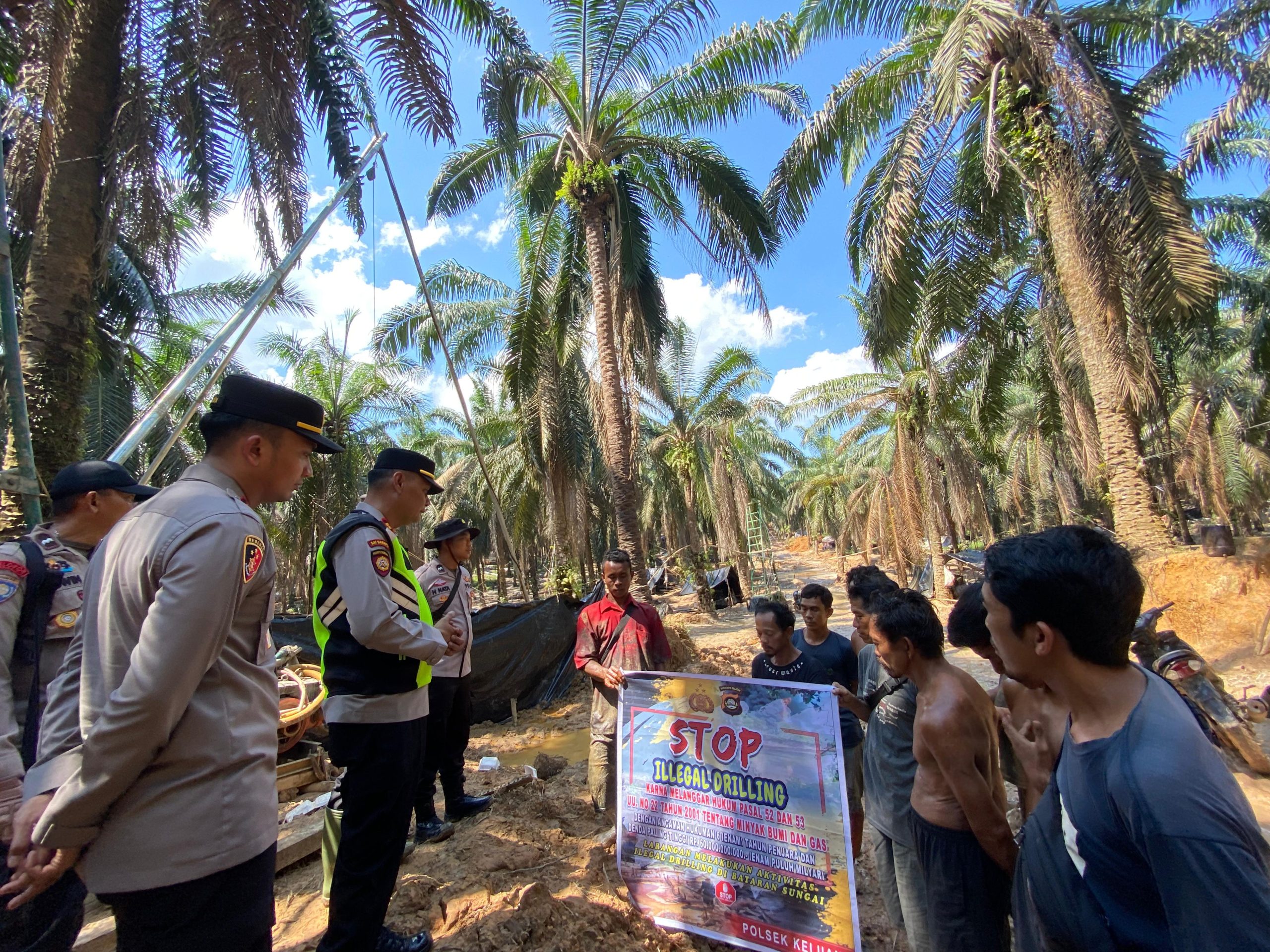 Tegas, Polsek Keluang Berantas Praktik Illegal Drilling Berpotensi Timbulkan Bencana