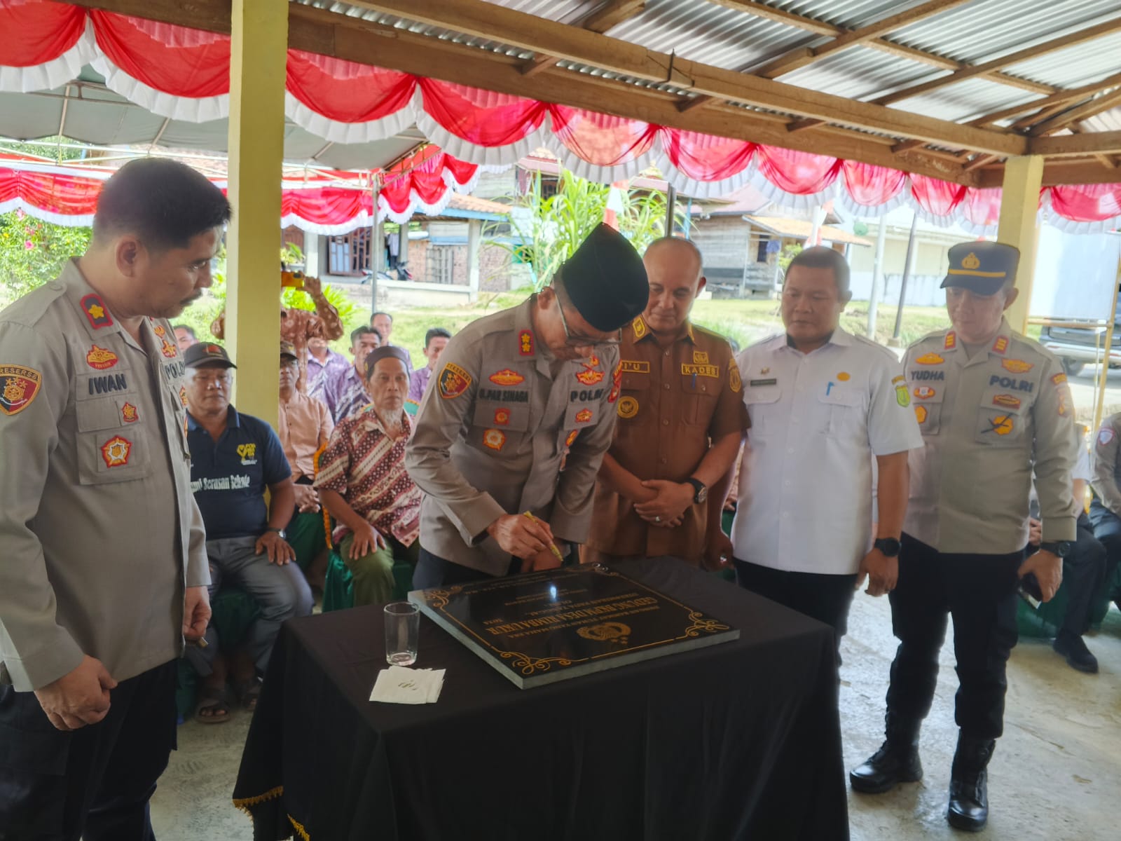 Kapolres Muba Resmikan Pos BKPM Desa Rimba Ukur