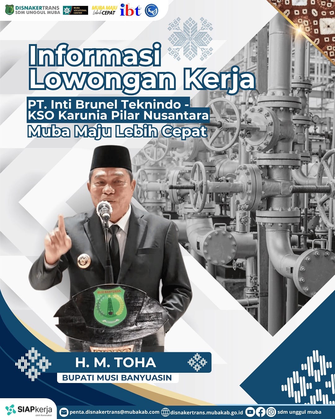 Pemkab Muba Buka Akses Tenaga Kerja Industri Migas Bagi Putra Daerah