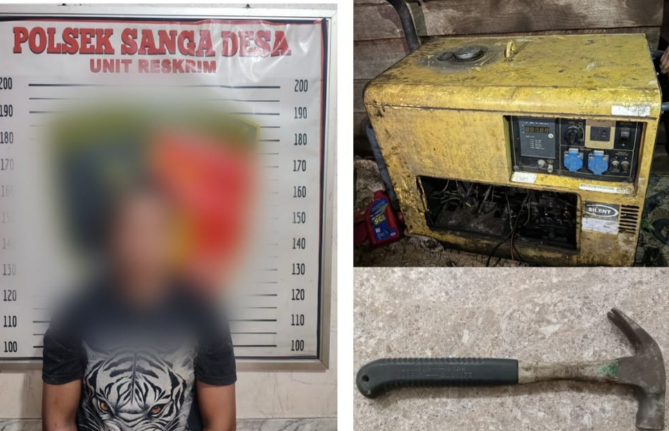 Curi Genset dari Saumil Milik Warga, Polsek Sanga Desa Sigap Tangkap Pelaku