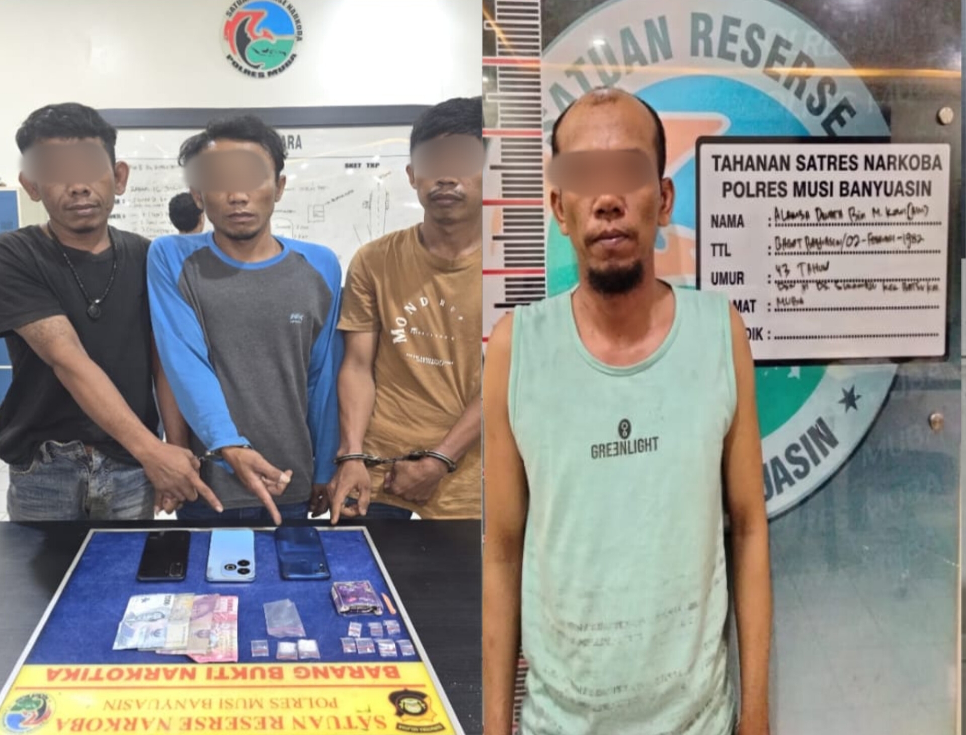 Ungkap Jaringan Peredaran Narkoba di Babat Supat, 4 Pelaku Sekaligus Diamankan