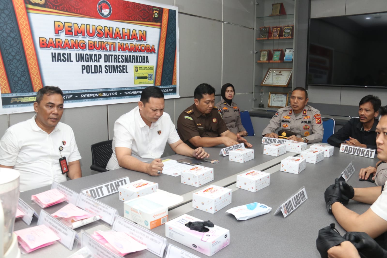 Polda Sumsel Musnahkan 653 Gram Sabu