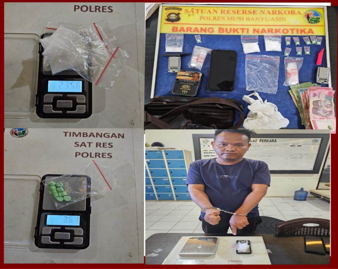 Satresnarkoba Polres Muba Kembali Amankan Pengedar Sabu di Babat Toman