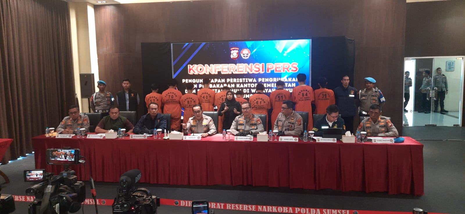 25 Pelaku Perusakan dan Pembakaran Fasilitas Umum di Palembang Ditahan, 63 Lainnya Dilepaskan