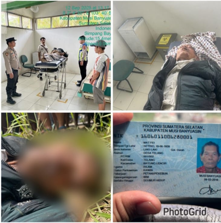 Pria Ditemukan Tewas di Pinggir Jalan Lintas Palembang-Jambi, Dagu dan Pelipis Mata Kondisi Robek