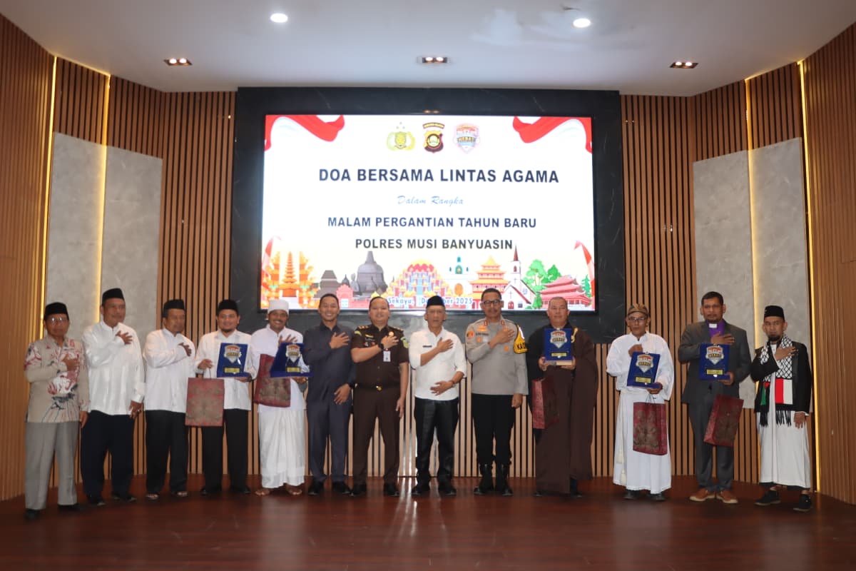 Sambut Tahun Baru 2026, Polres Muba Gelar Doa Bersama Lintas Agama