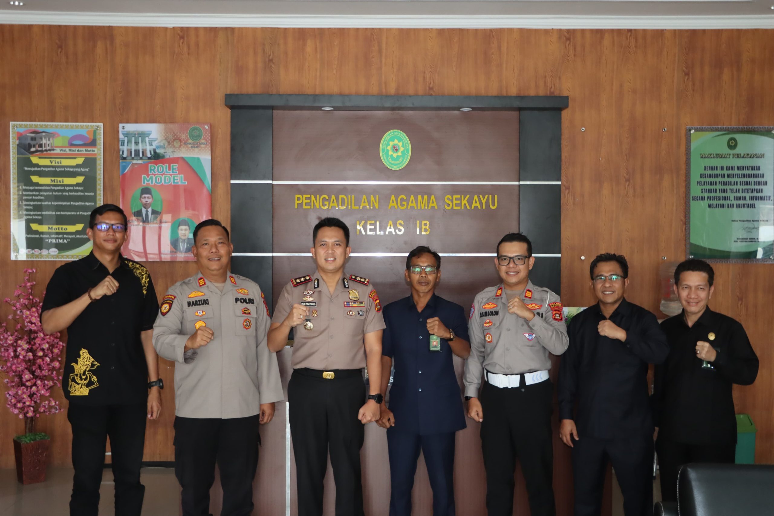 Perkuat Sinergitas TNI-Polri, Kapolres Muba Silaturahmi ke Kodim 0401 dan Pengadilan Agama