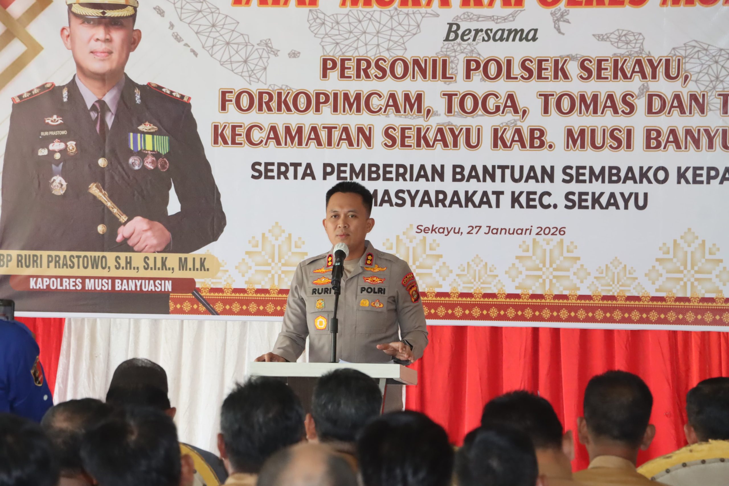 Kapolres Muba Kunjungi Polsek Sekayu, Tekankan Kesiapsiagaan Personel