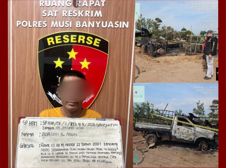 Polsek Babat Toman Tetapkan Tersangka Kebakaran Penyulingan Minyak Ilegal