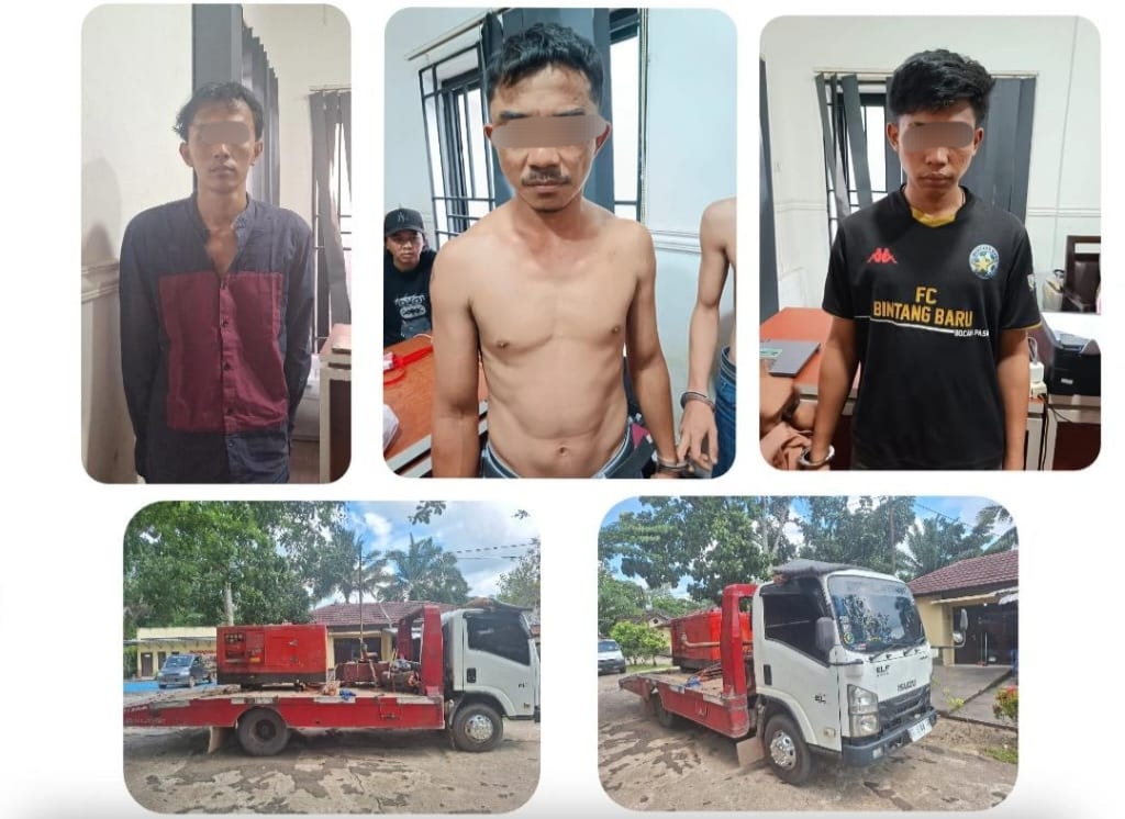 Genset Tower Senilai Ratusan Juta Digondol Maling, Polisi Ringkus Tiga Pelaku