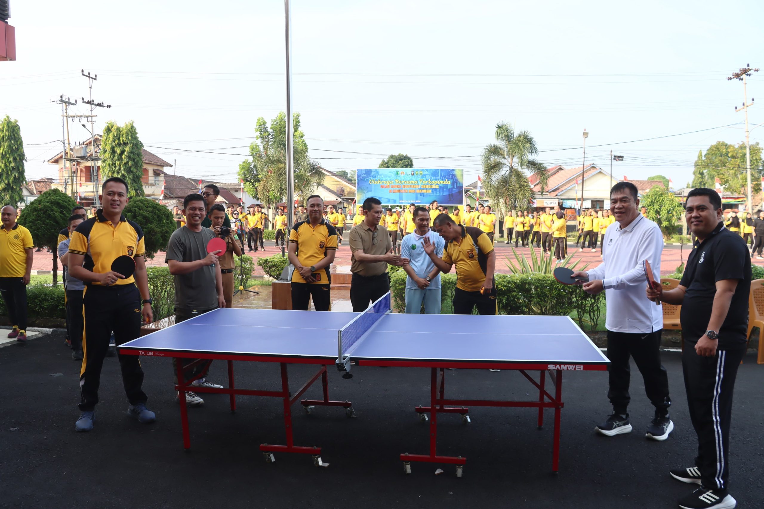 Perkuat Soliditas Forkopimda, TNI-Polri-Kejaksaan Gelar Olahraga Bersama di Polres Muba