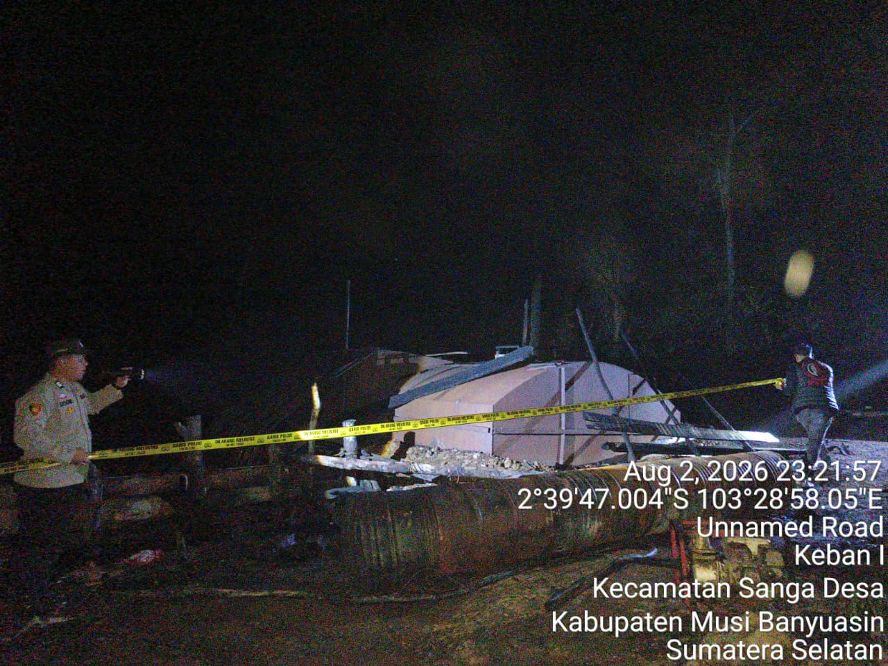Illegal Refinery di Sanga Desa Terbakar, Polisi Ingatkan Bahaya Penyulingan Minyak Ilegal