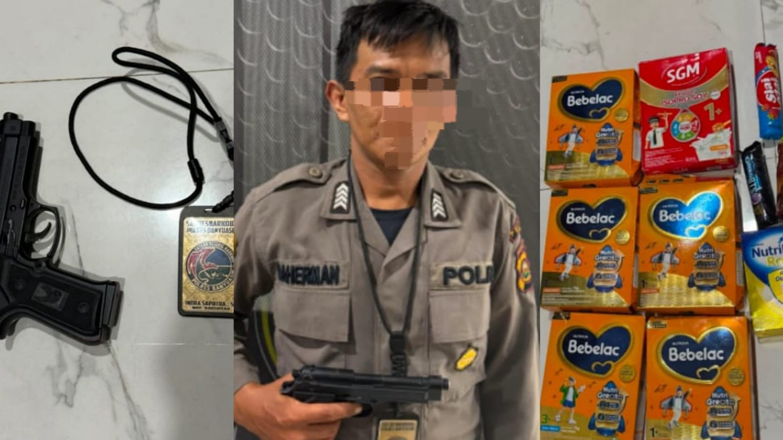 Bermodal Seragam Polisi dan Pistol Korek, Pria Ini Curi Barang di Sejumlah Minimarket