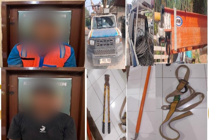 600 Meter Kabel PT MEP Diduga Dicuri, Dua Pria Diamankan Warga