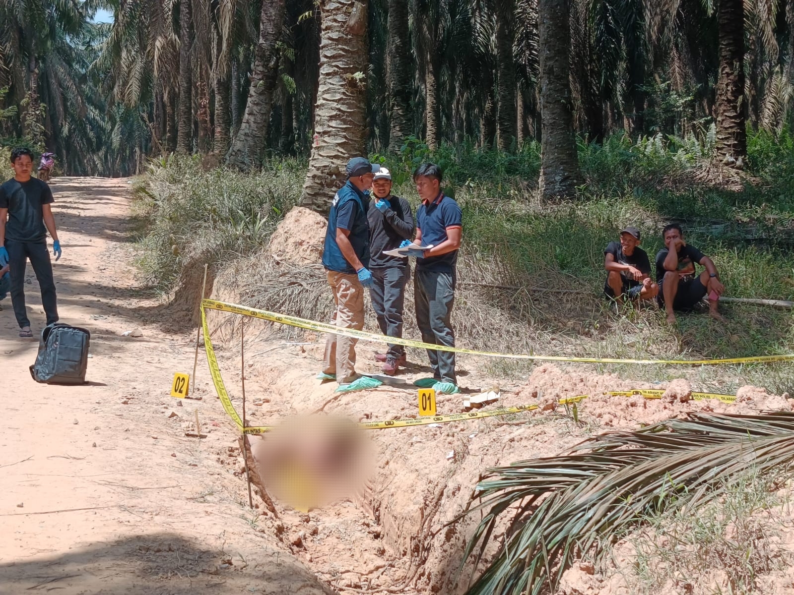 Penemuan Mayat di Perkebunan Sawit PT Hindoli Keluang Hebohkan Warga, Dugaan Sementara Korban Penganiayaan