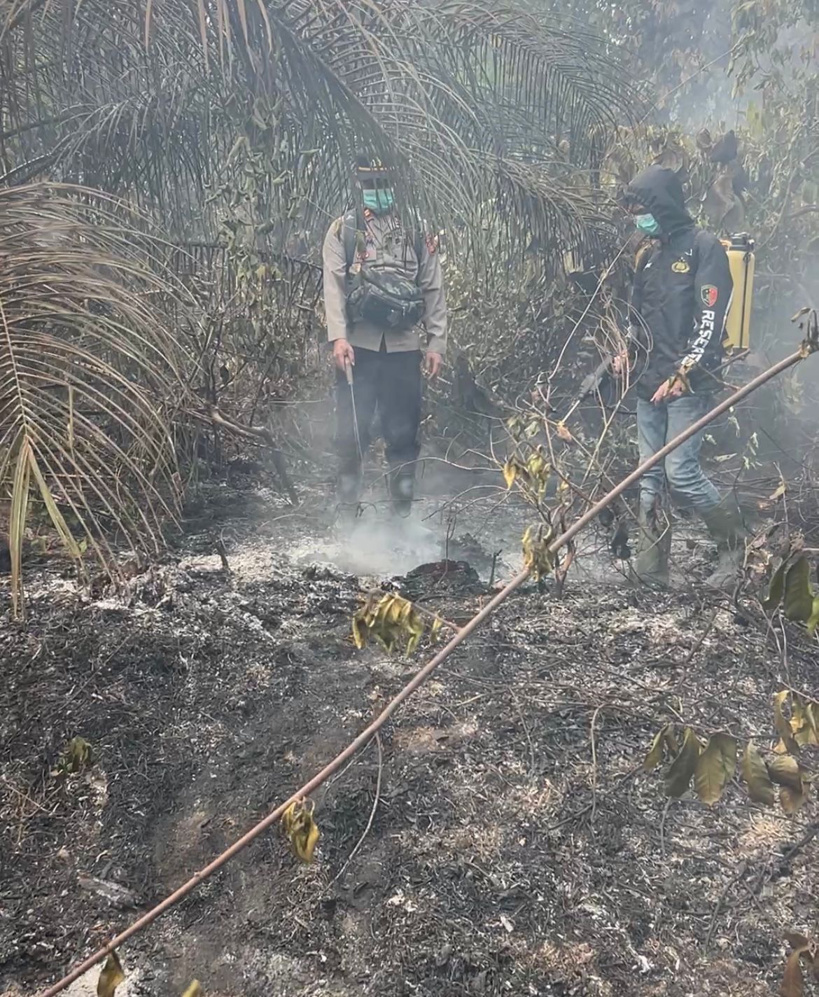 Satu Hotspot Terdeteksi di Tungkal Jaya, Tim Gabungan Padamkan Karhutla Seluas 2 Hektare