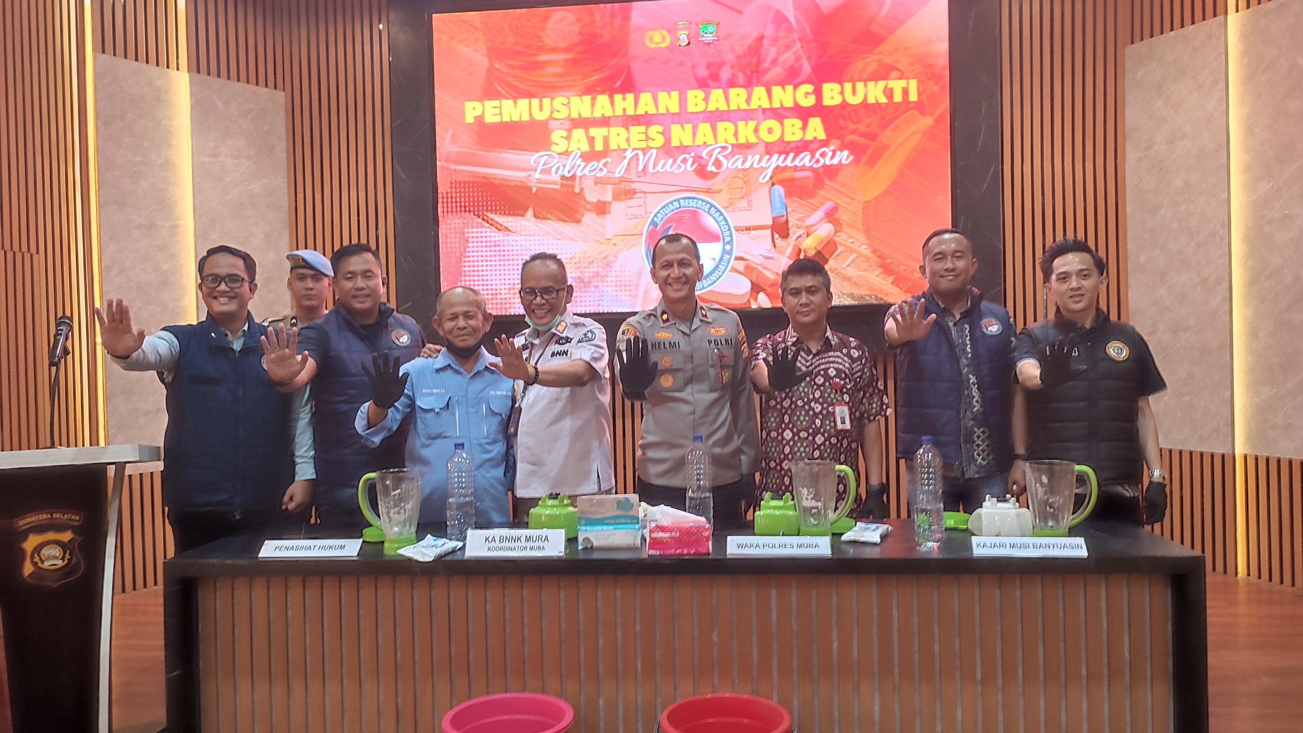 1,4 Kg Sabu Dimusnahkan, Polres Muba Ungkap Peredaran Narkoba dari Informasi Warga