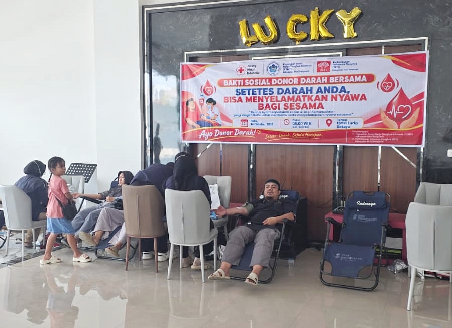 PSMTI, INTI, dan PMI Muba Bersatu untuk Kemanusiaan, 40 Kantong Darah Terkumpul